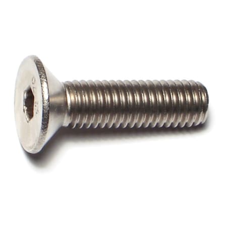 Midwest Fastener M8-1.25 Socket Head Cap Screw, Flat, Plain Stainless Steel, 30 mm Length, 4 PK 77064